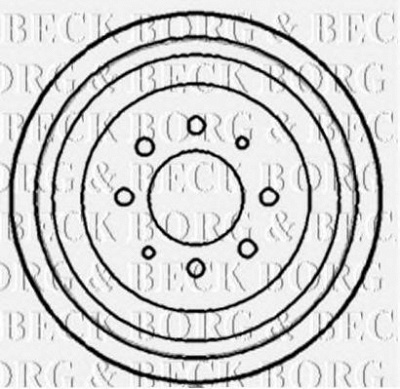 BORG & BECK bbr7076 -  Тормозной барабан